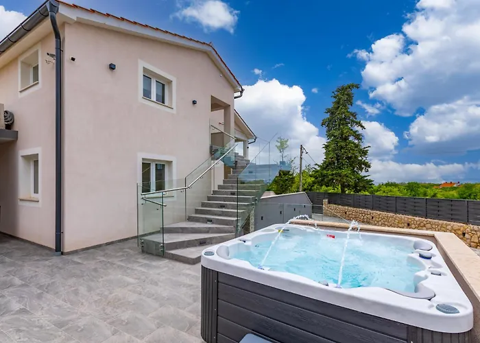 Adri With Private Heated Pool, Jacuzzi, Sauna & Gym Villa Kras