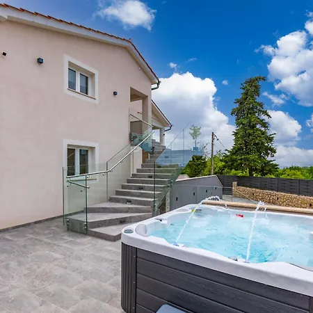 Adri With Private Heated Pool, Jacuzzi, Sauna & Gym Villa Kras